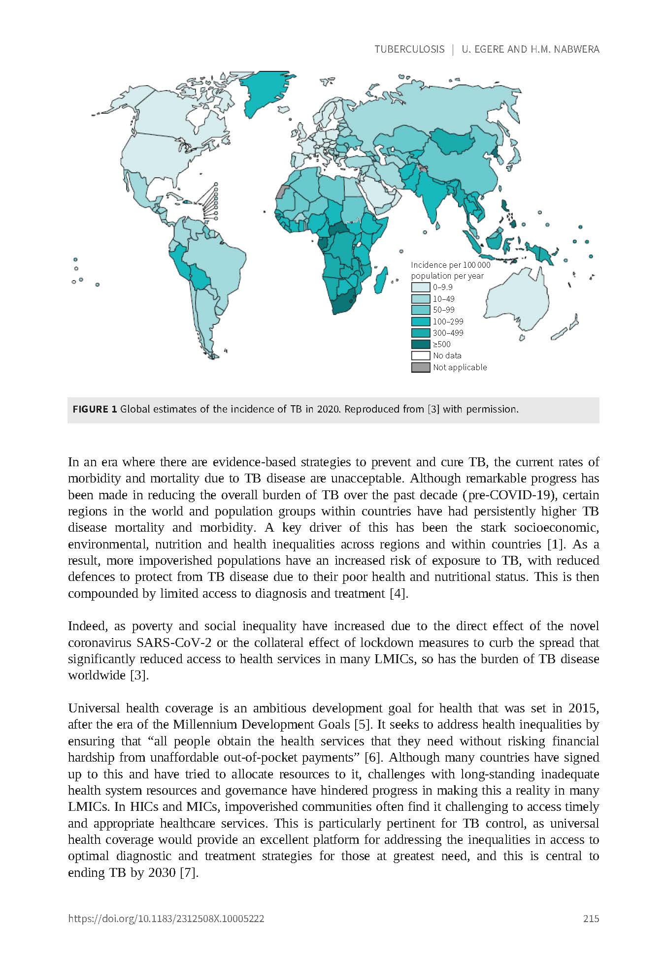 Sample page with an incidence map